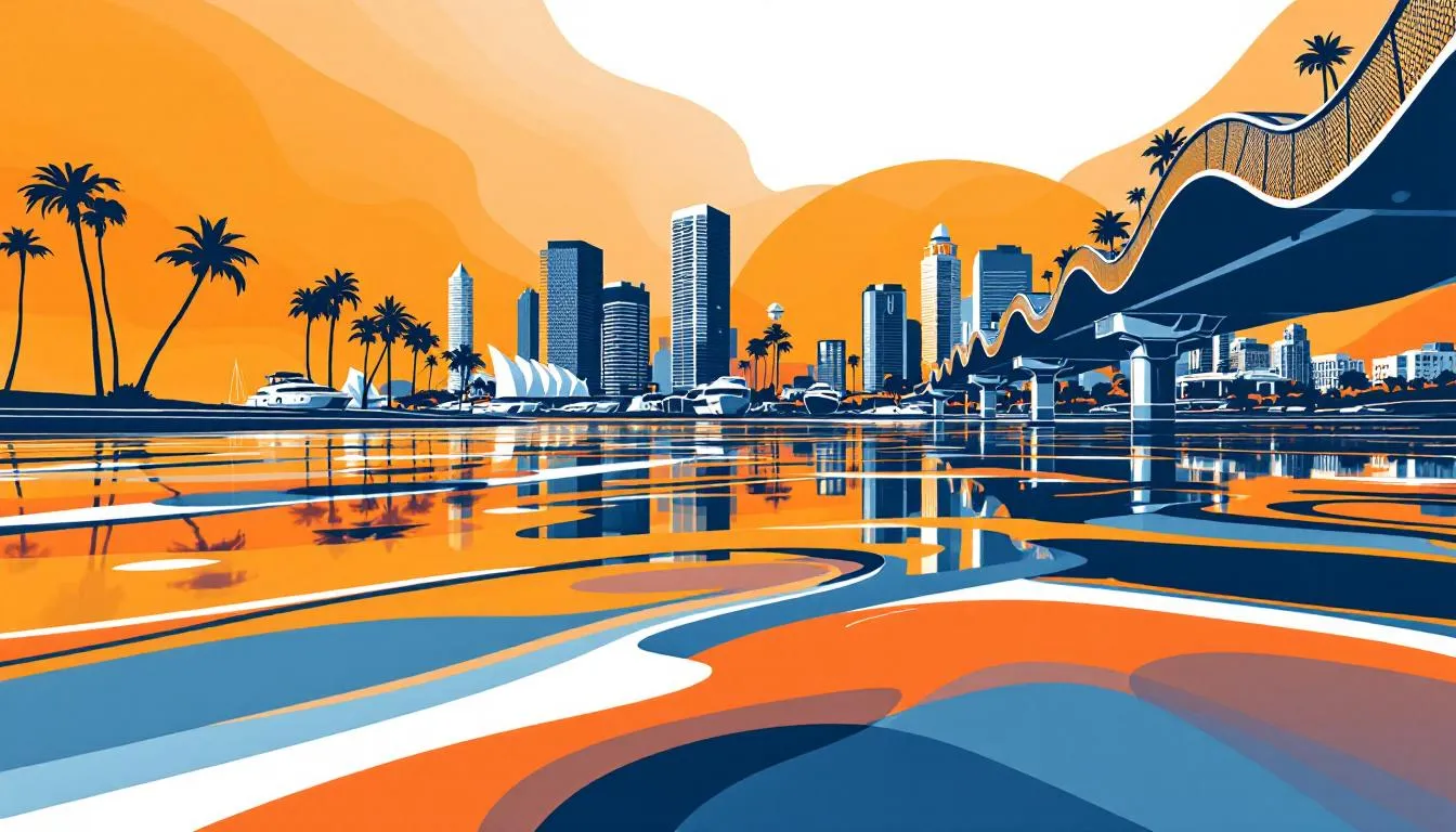 San Diego's beautiful bay, ideal for corporate retreats and events.